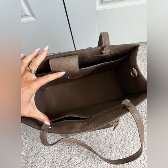 Coach Taupe Leather Tote Bag - Picture 4 of 10